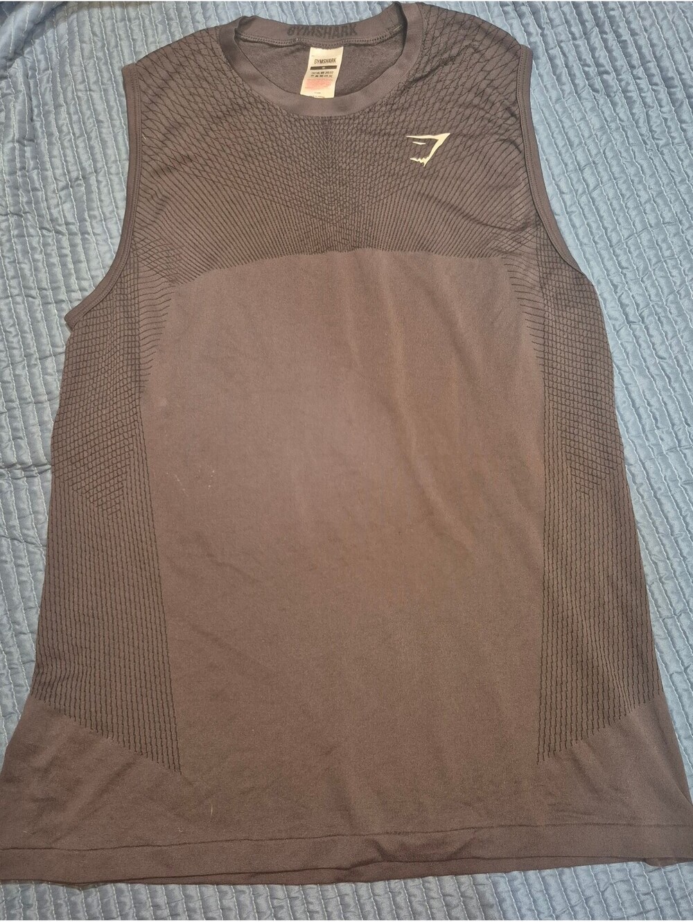 Gymshark Apex Seamless Tank Top Black Gray Men's Size M